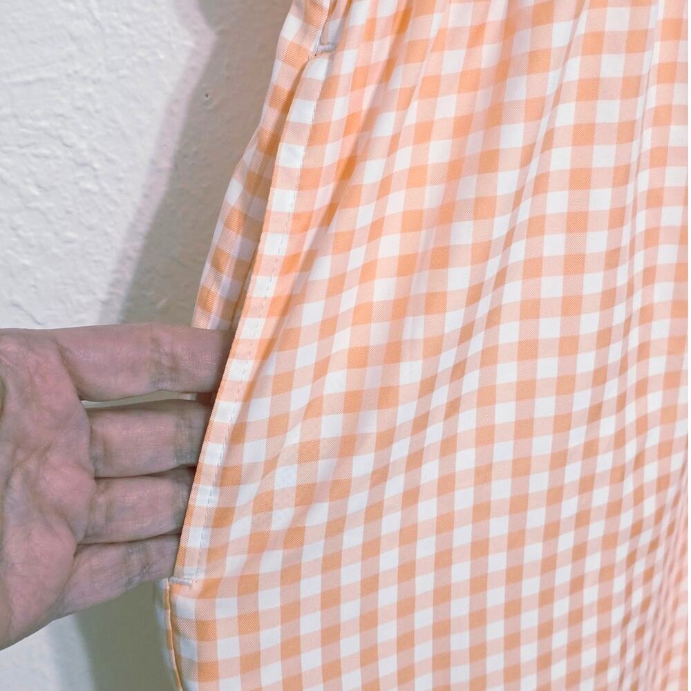 Magellan Southern Summer Fishing Shirt Dress Peach Parfait Gingham Size XL NEW - Picture 13 of 16